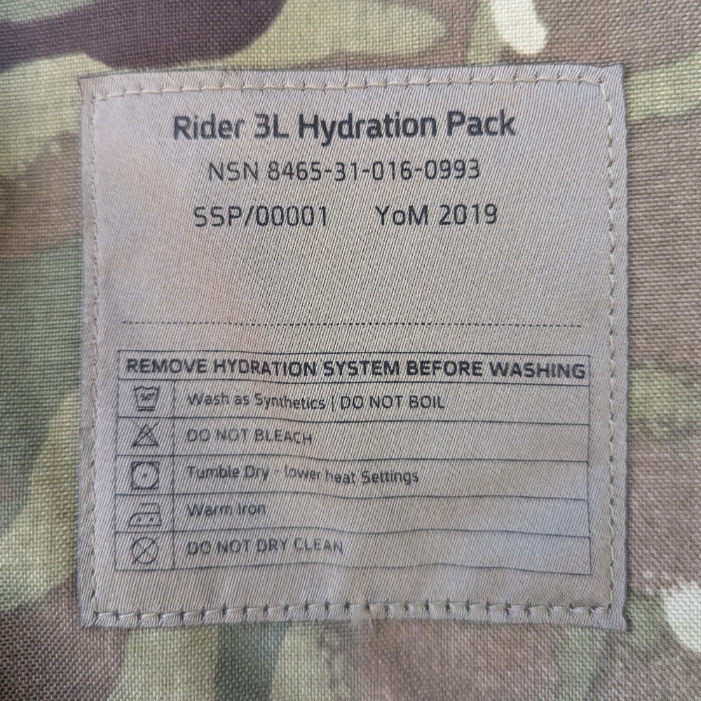 3L Rider MTP Genuine Issue Hydration Pack